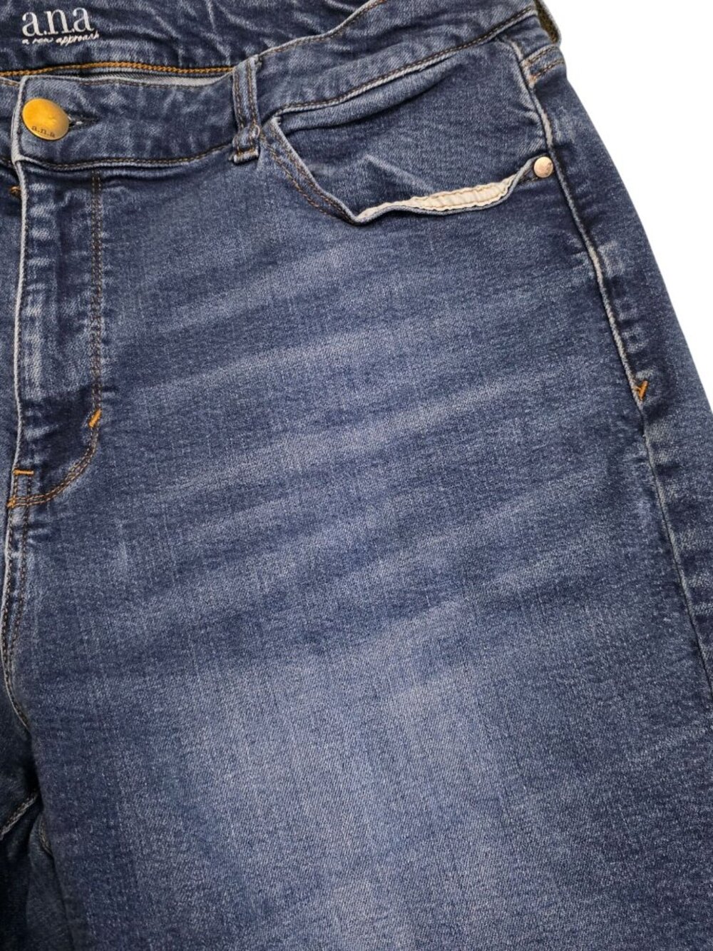 Set of 2 ANA Womens High-Rise Denim Shorts 18W and 20W Frayed  Stretch 8" Inseam - Picture 8 of 12